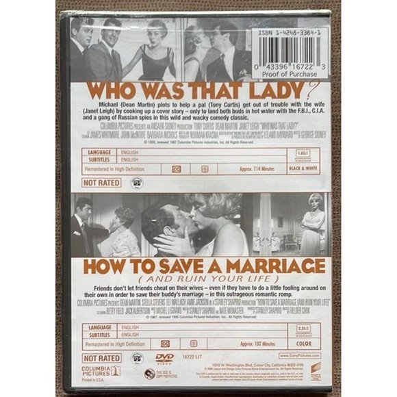 Dean Martin - DVD - Double Feature - How To Save A Marriage (And Ruin Your Life) - Picture 2 of 3